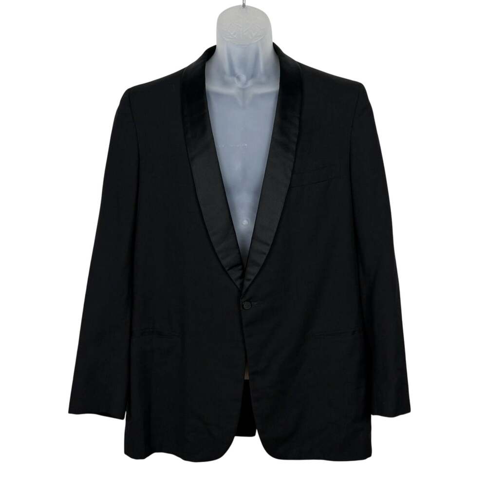 Vintage 1950s After Six by Rudofker Tuxedo Smoking Dinner Jacket Black 44 Long